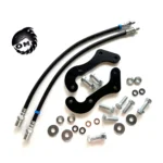 Переходные пластины под суппорта 08 для а/м Шеви-Нива, Нива, с крепежом и тормозными шлангами