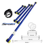 Реактивные тяги для а/м ВАЗ 2101-2107, Нива, Шеви-Нива, 1 регулируемая, полиуретан