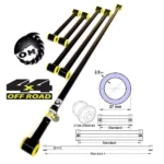 Реактивные штанги для а/м Нива, Шеви-Нива, ВАЗ 2101-07, 1 регулируемая, полиуретан, труба 2,8 мм