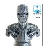 Фигурка Терминатор Т800 10 см 3D модель V1 серебристый